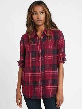 NWOT Banana Republic Dillon Red Plaid Flannel Shirt